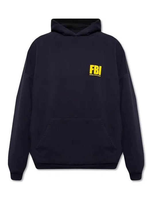 Balenciaga FBI Logo Reversible Hoodie Navy