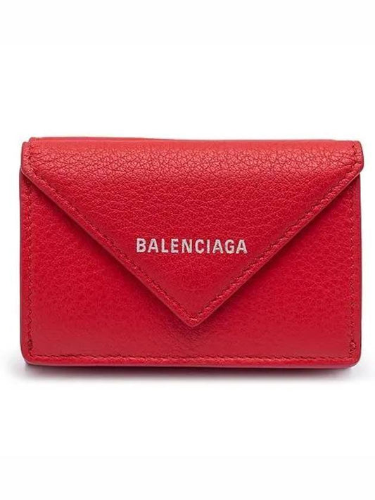 Balenciaga Papier Mini Half Wallet Red