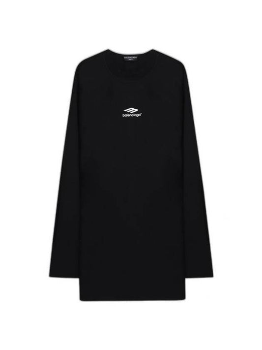 Balenciaga Icon Flat Long Sleeve T-Shirt Black