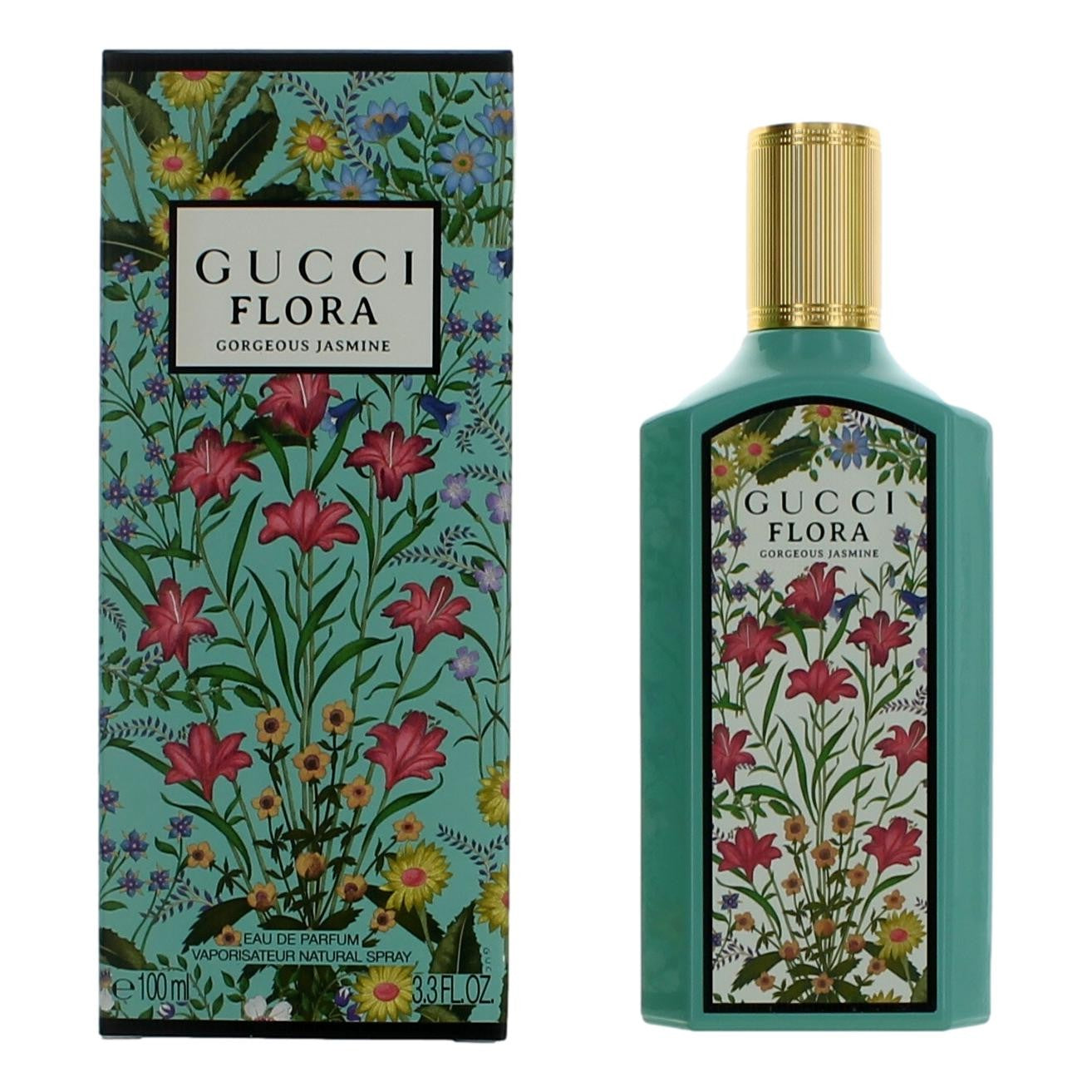 2pcs Flora Gorgeous Jasmine by Gucci, 3.3 oz Eau De Parfum Spray for Women