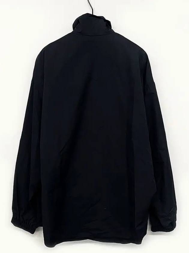 Balenciaga High Neck Logo Zip-up Jacket Black