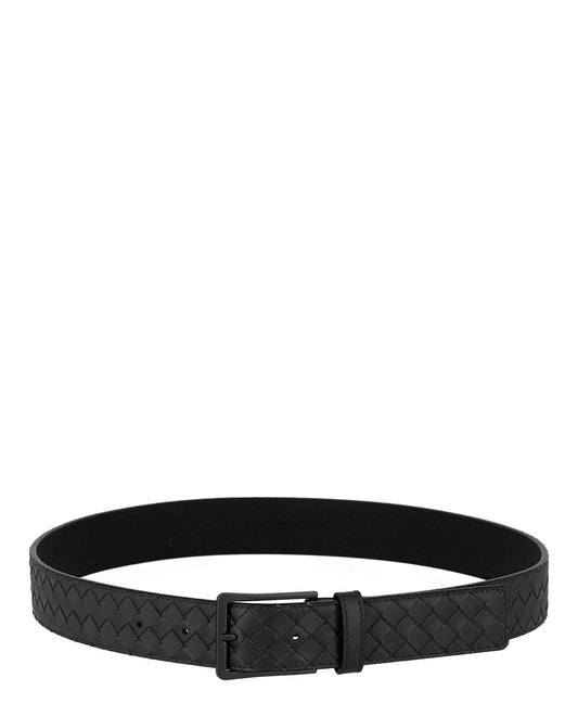 35MM Intrecciato Leather Belt