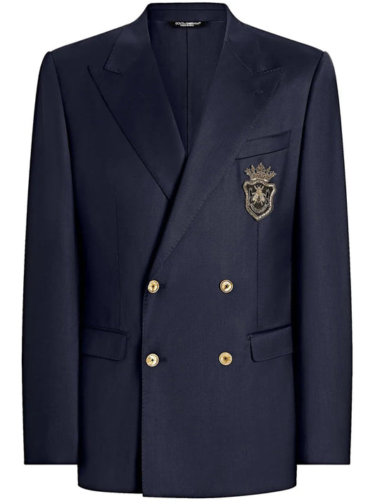 Dolce & Gabbana Men Blazer With Logo Application