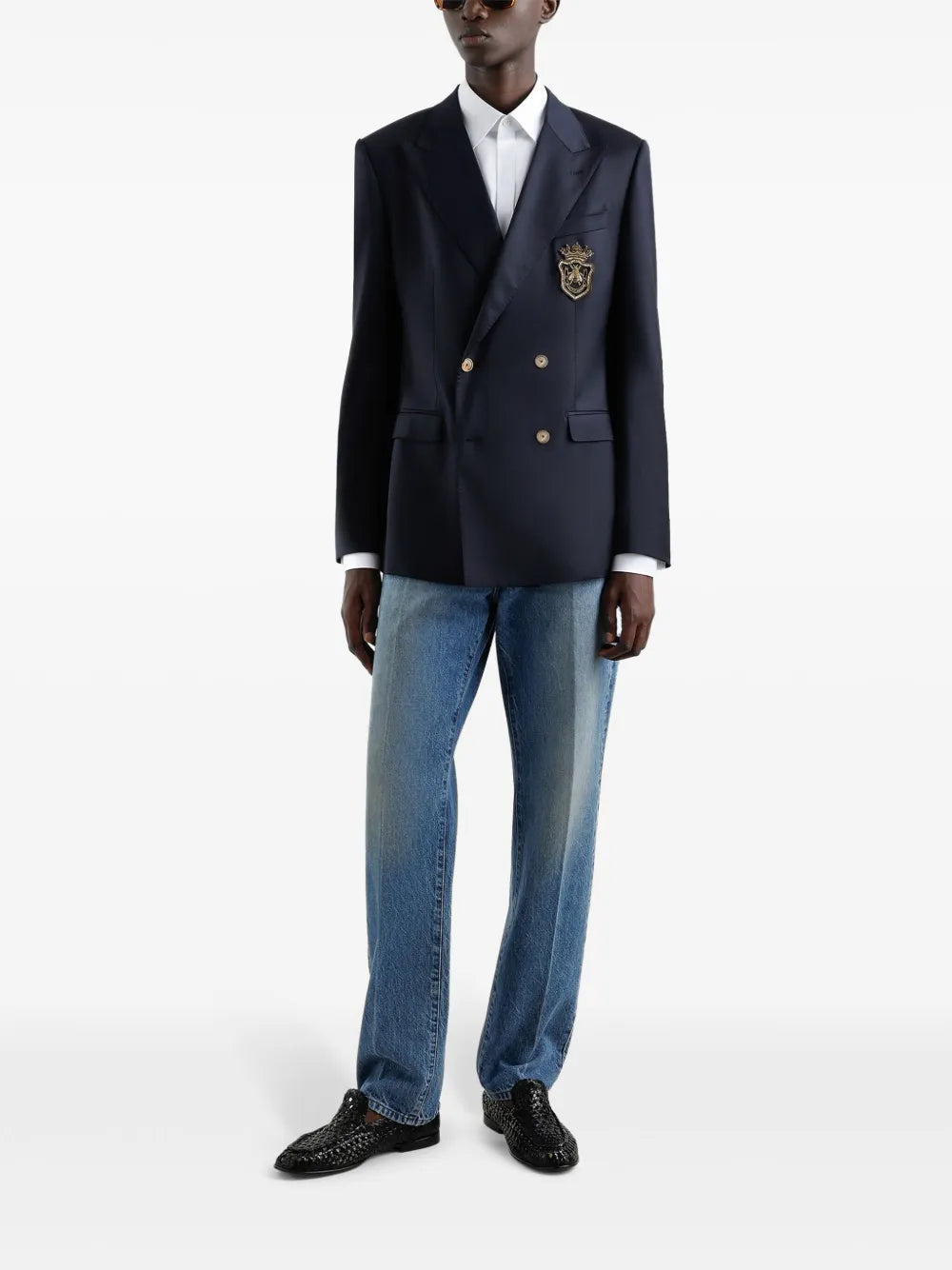 Dolce & Gabbana Men Blazer With Logo Application