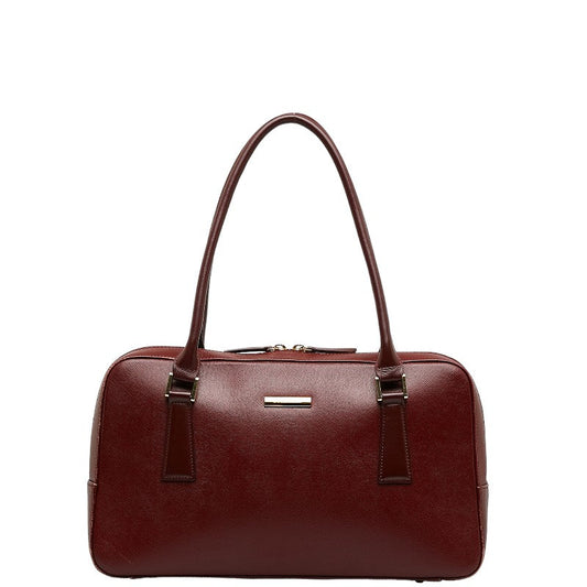 Burberry Nova Check Handbags Red Leather Ladies Burberry