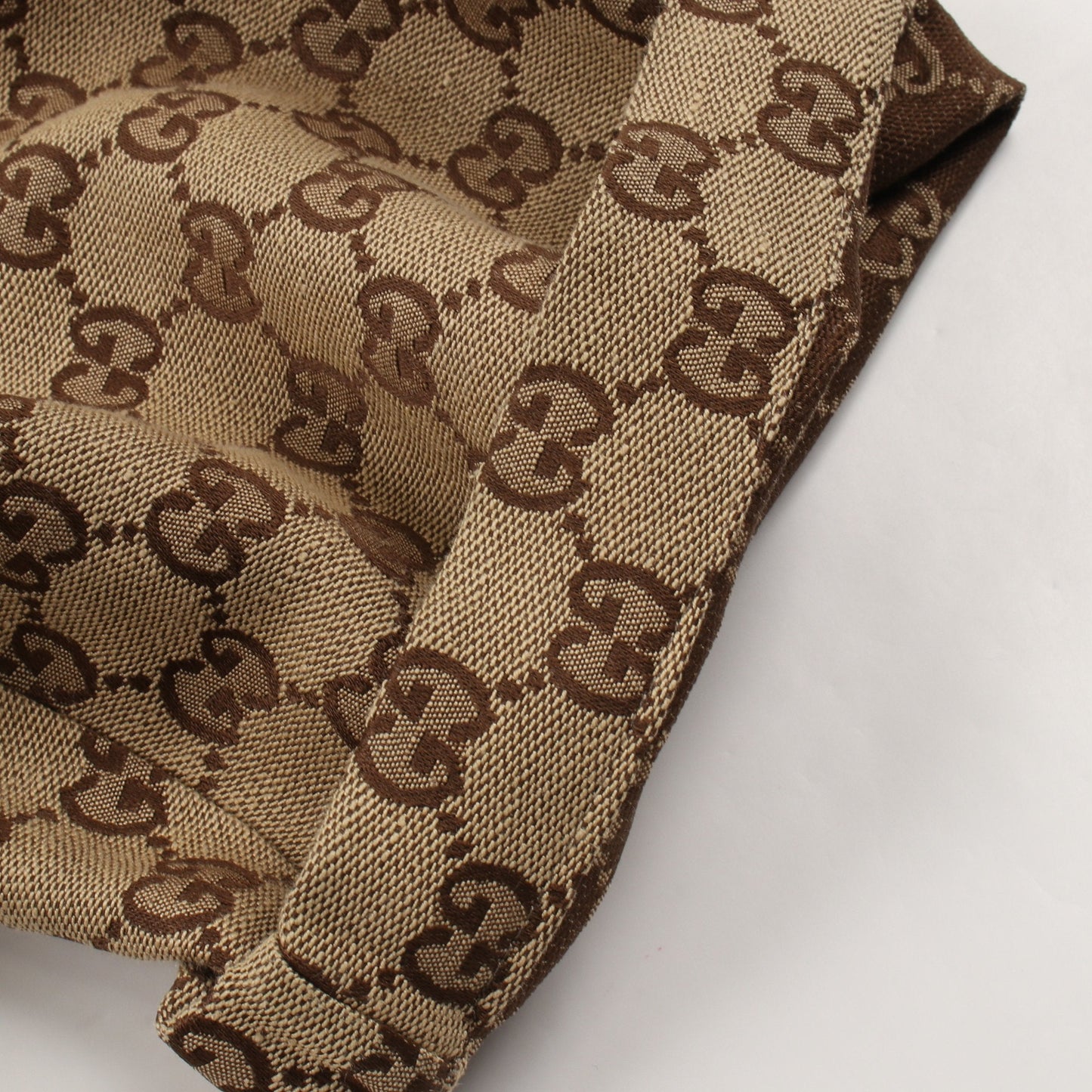GUCCI GG canvas Shirt Short sleeve Linen Beige Brown
