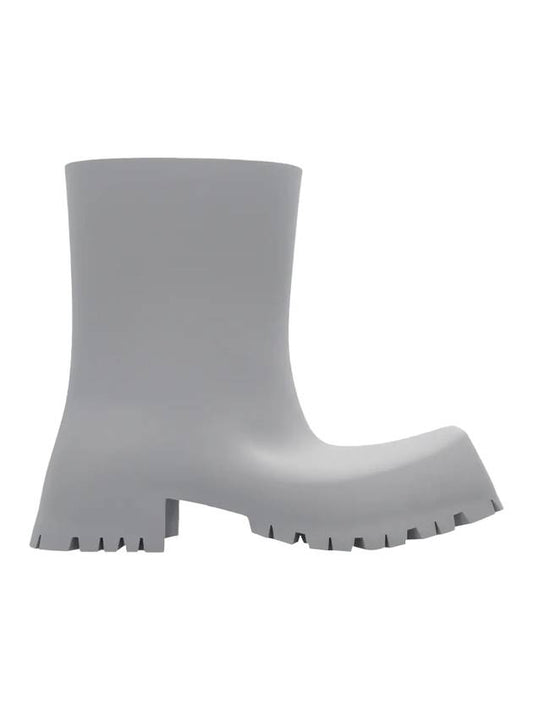 Balenciaga Square Toe Rubber Rain Boots Grey