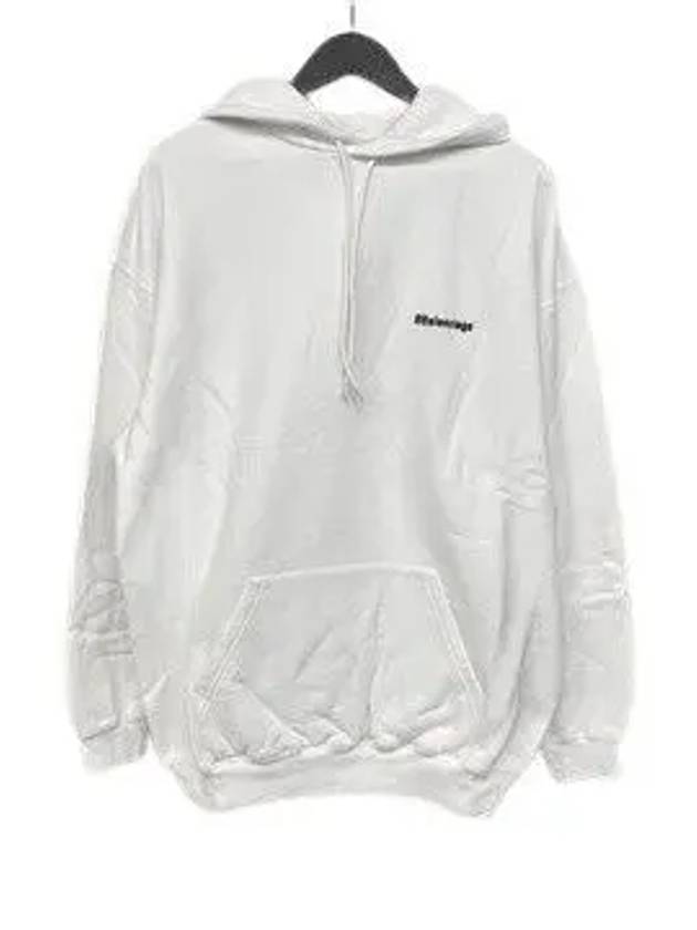 Balenciaga BB Logo Oversized Hoodie White