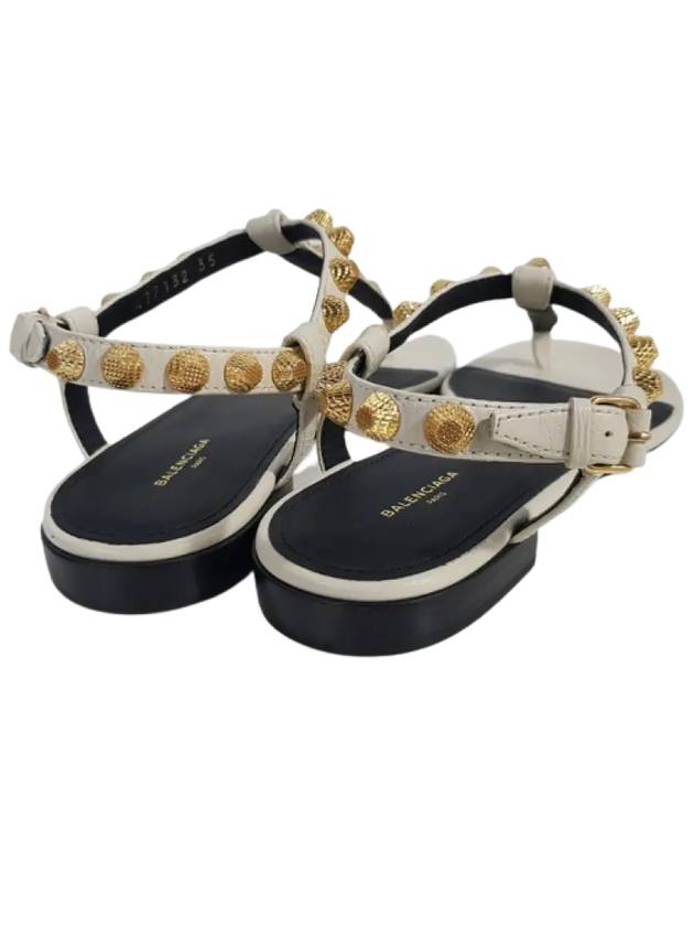 Balenciaga Stud Strap Sandals White