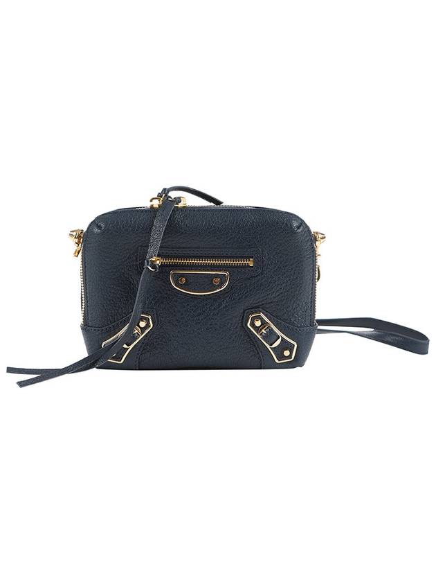 Balenciaga Metal Reporter Mini Cross Bag Navy