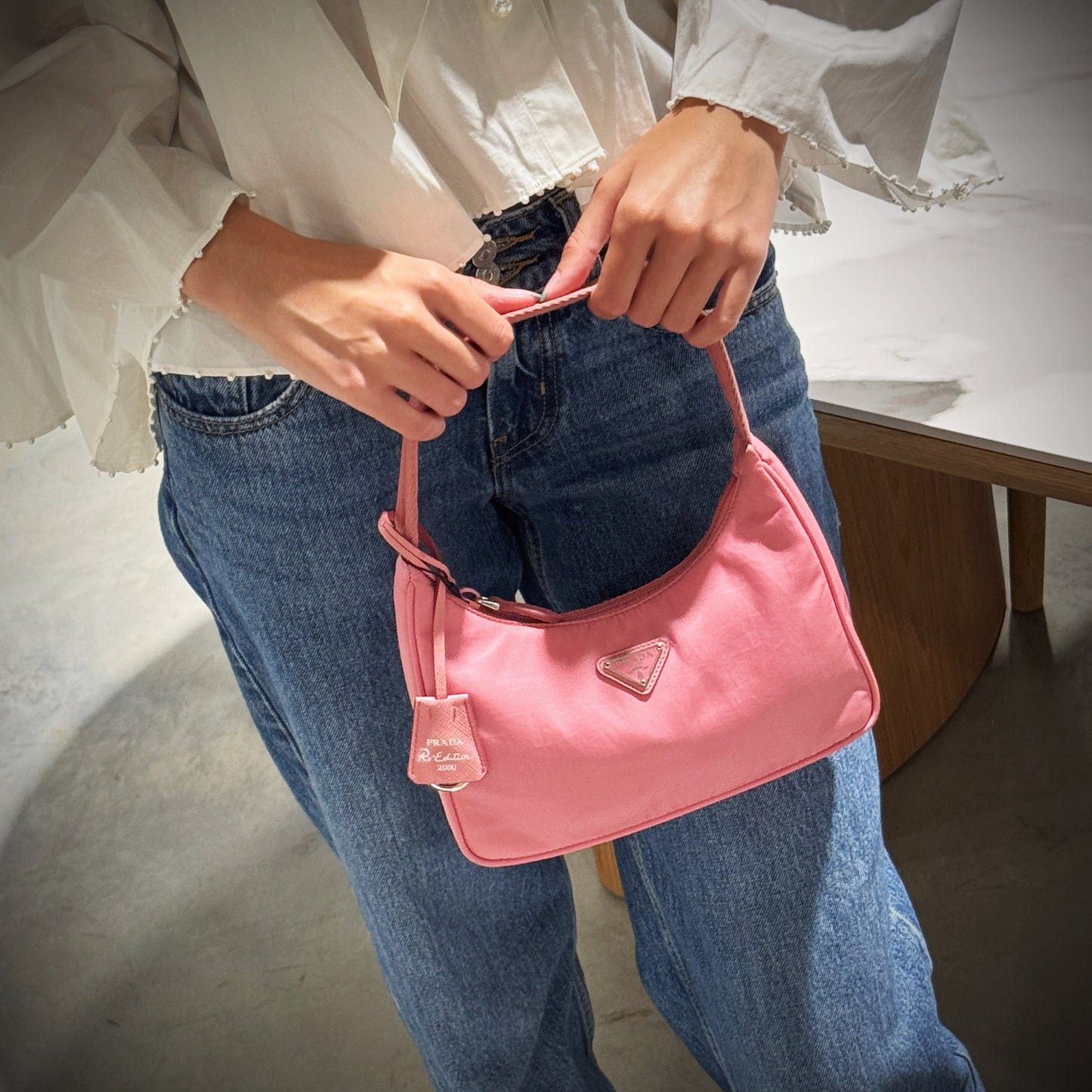 Prada RE-Edition 2000 Pink Nylon hobo TWS
