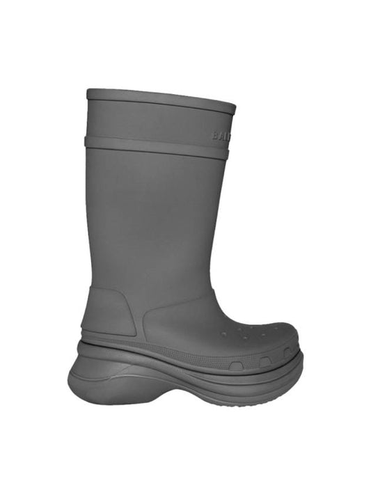 Balenciaga 42 BB x Crocs Men s Clog Logo Rubber Boots Gray