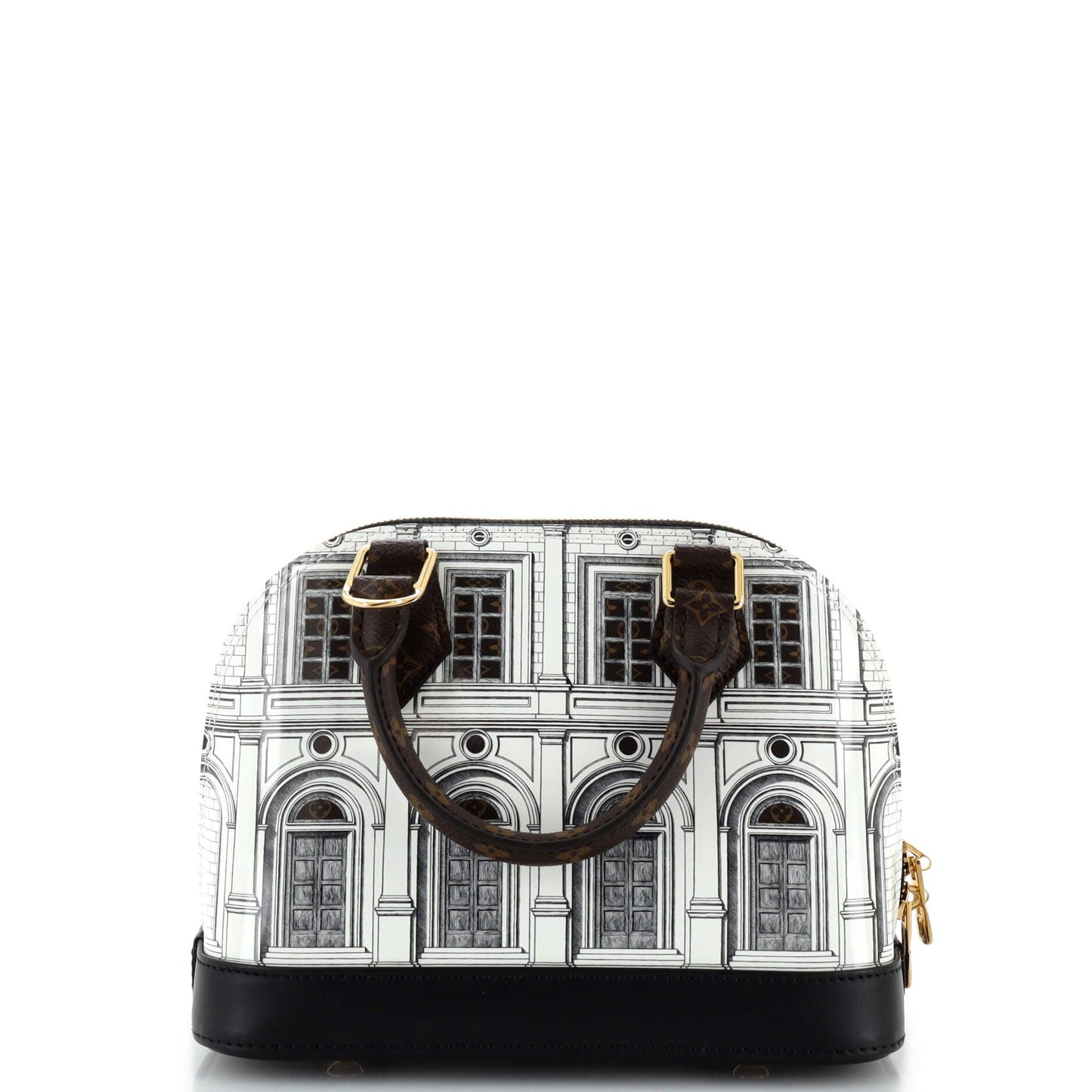 Alma Handbag Limited Edition Fornasetti Architettura Print Leather and Monogram Canvas BB