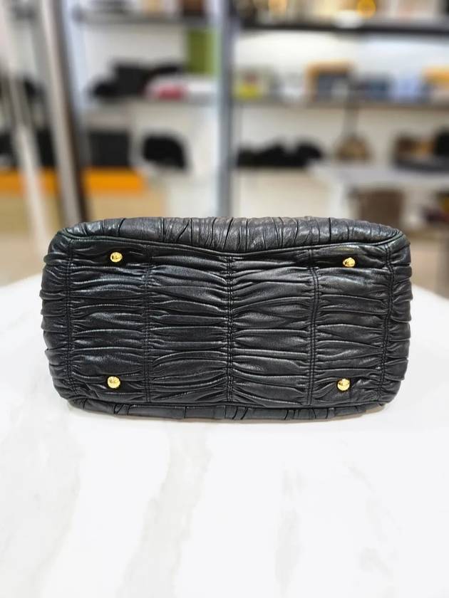 Gucci Prada Goffre Nappa Leather Lambskin Black Tote Bag B1336M
