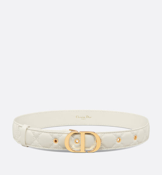 30 Montaigne Belt Latte Cannage Calfskin 30 mm