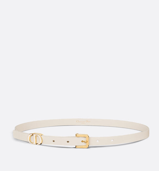 30 Montaigne Loop Belt Latte Calfskin 15 mm