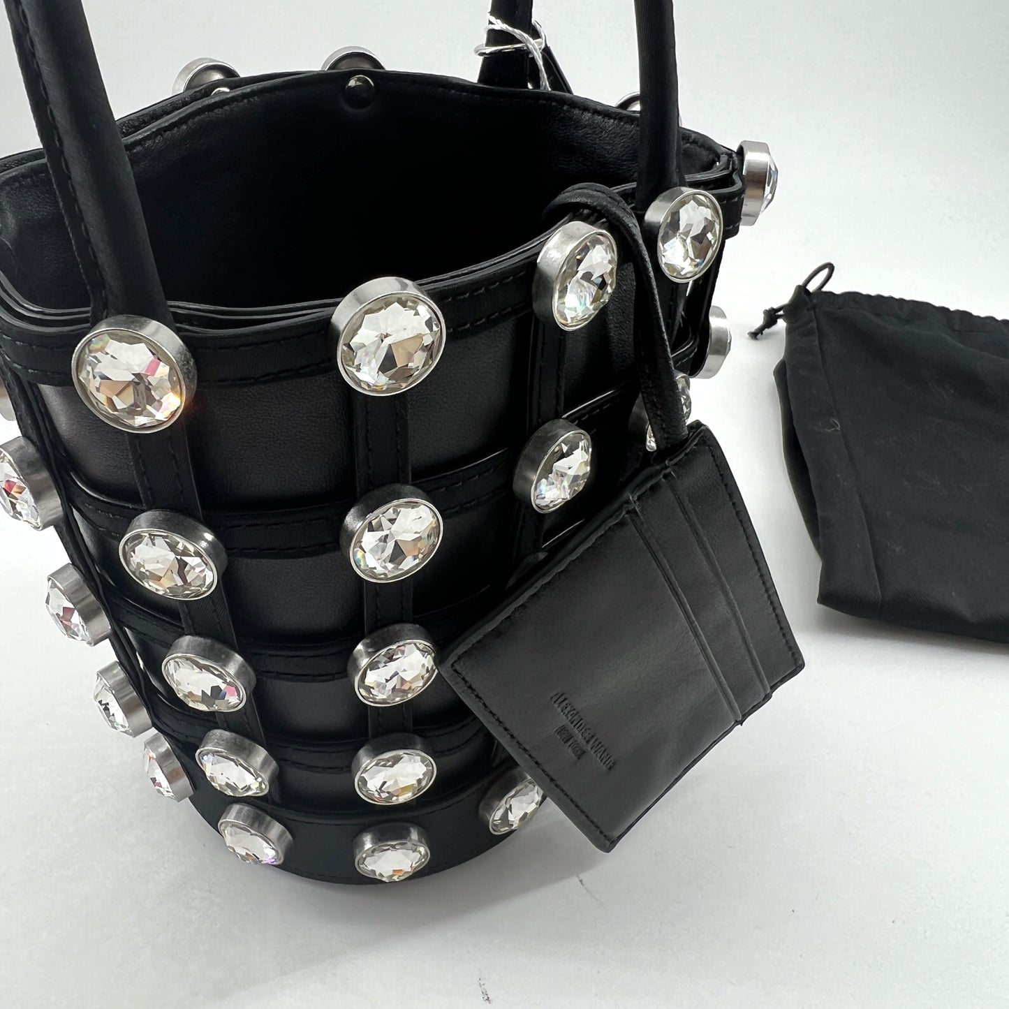 Alexander Wang Leather Crystal Roxy Mini Bucket bag