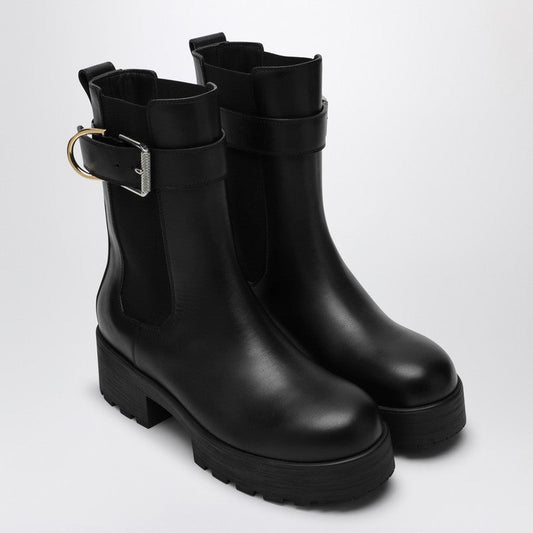 Givenchy Voyou Black Leather Ankle Chelsea Boot Women