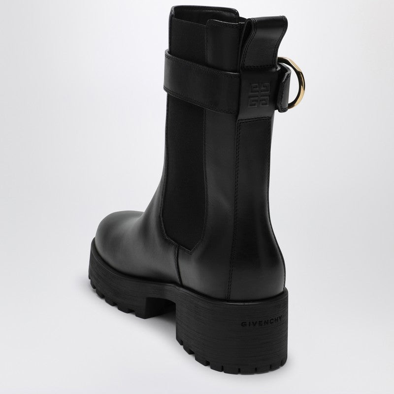 Givenchy Voyou Black Leather Ankle Chelsea Boot Women