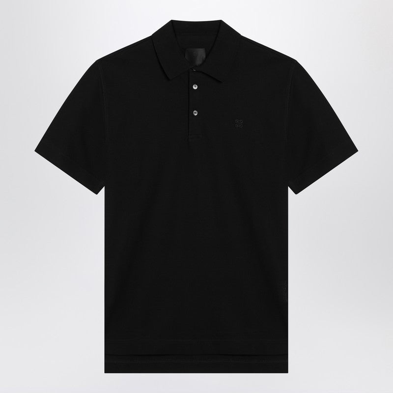 Givenchy Black Cotton Polo Shirt Men