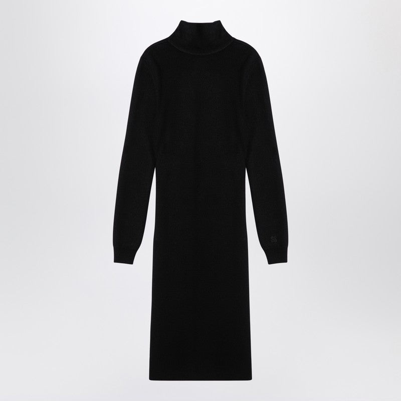 Givenchy Black Wool-Blend Turtleneck Dress Women