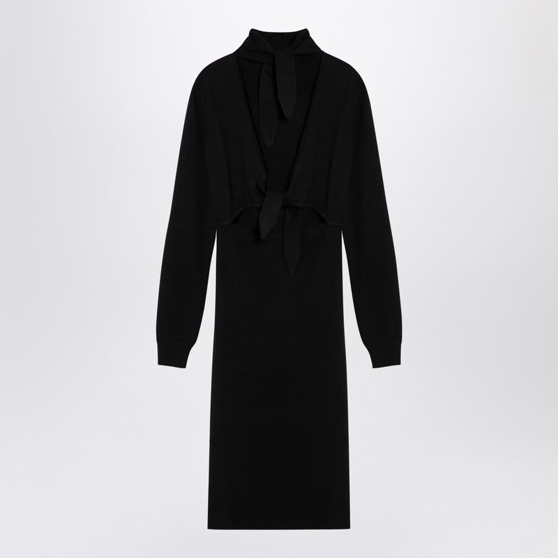 Givenchy Black Wool-Blend Turtleneck Dress Women
