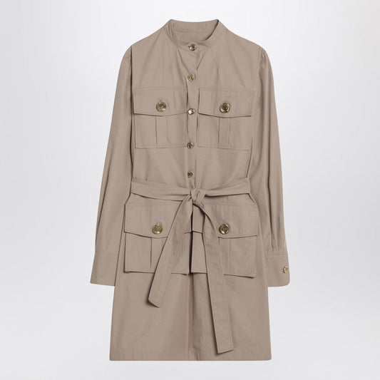 Givenchy Taupe Safari Dress In Poplin Women