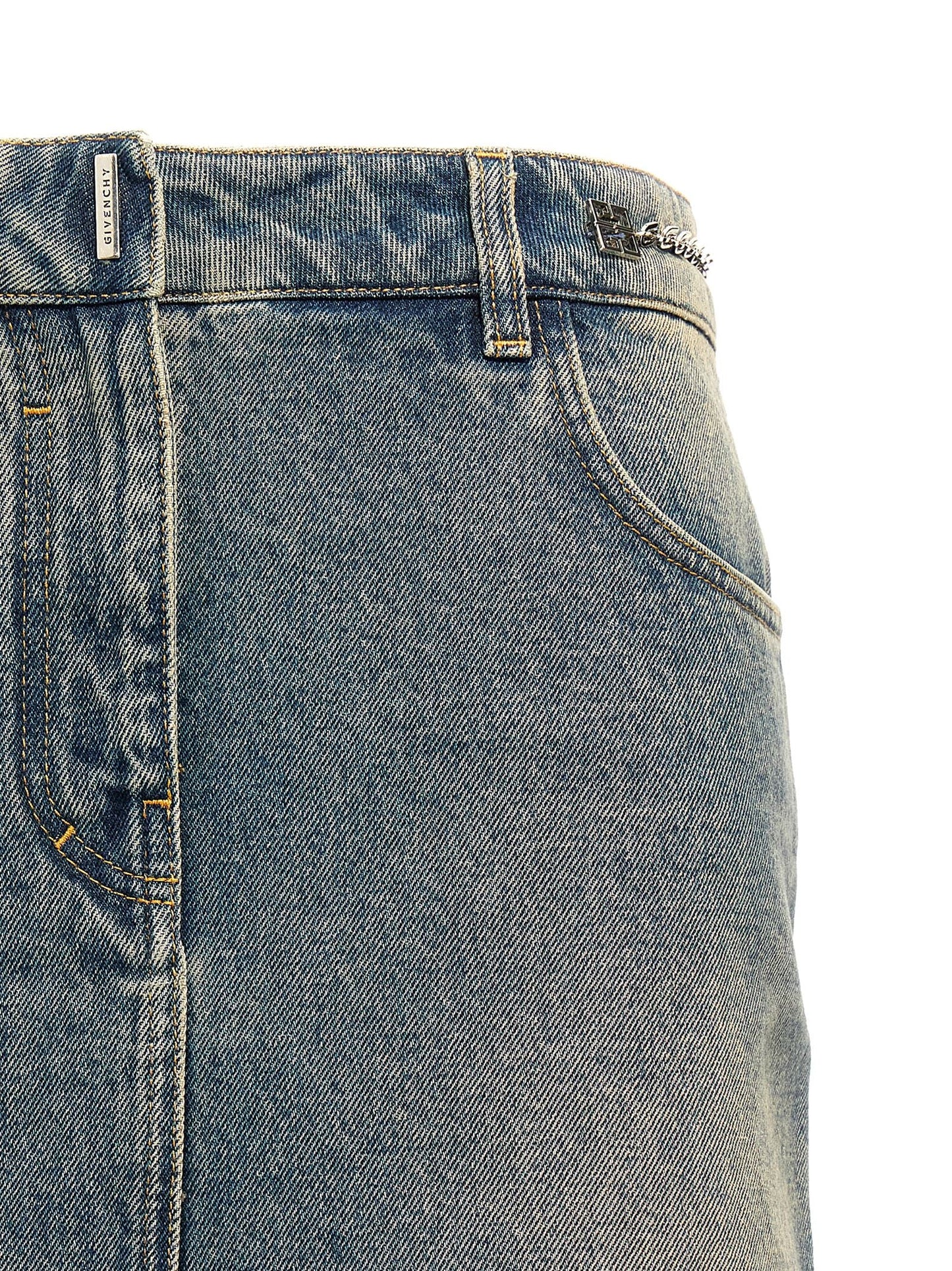 Givenchy Women Denim Mini Skirt