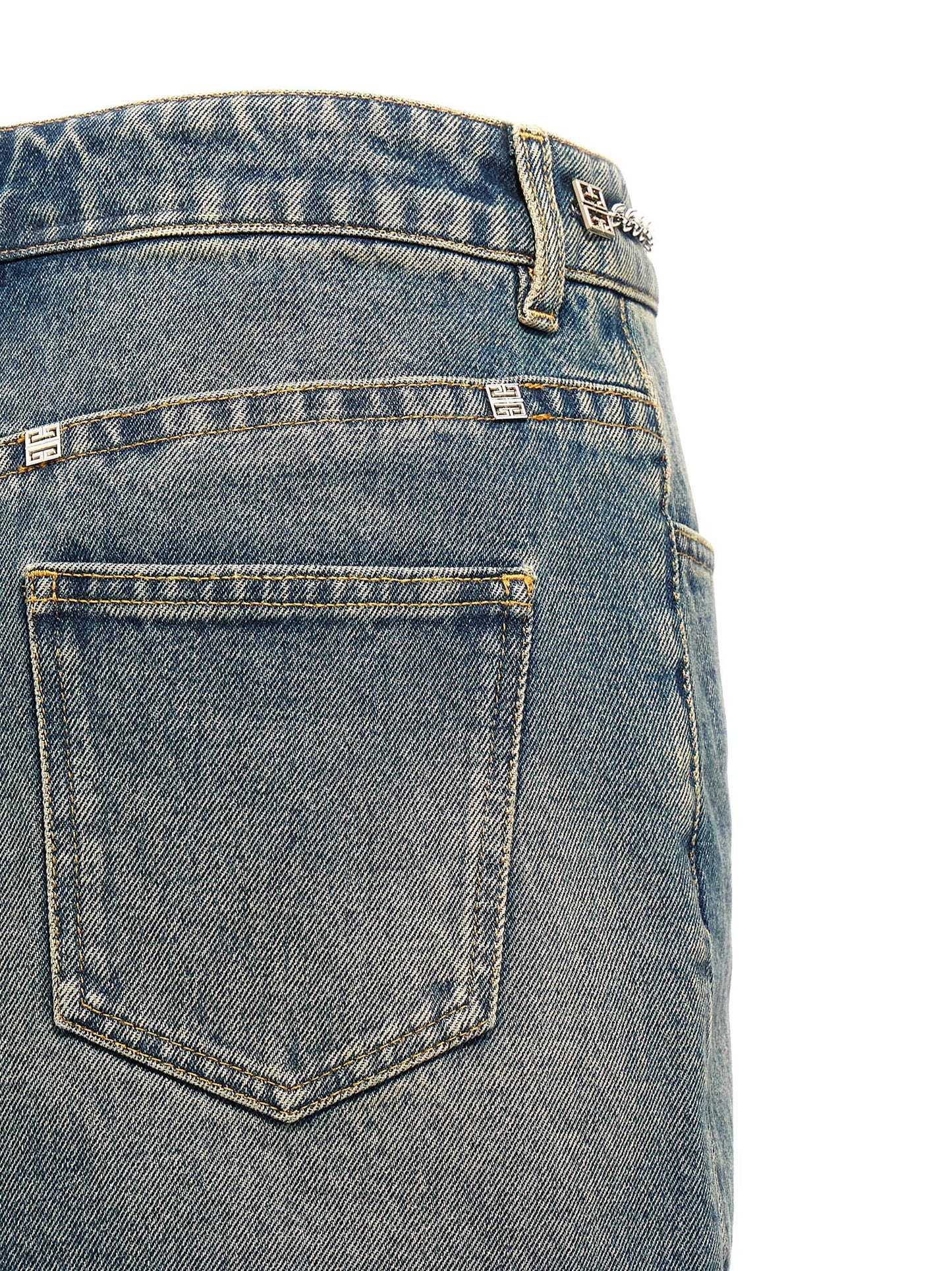 Givenchy Women Denim Mini Skirt