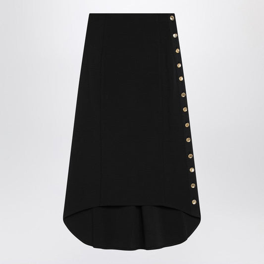 Givenchy Black Milan Stitch Skirt With Buttons Women