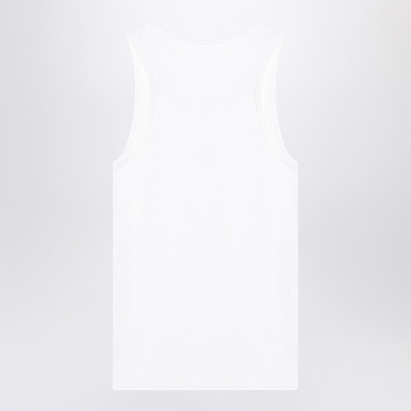 Givenchy White Cotton Tank Top With Logo Women