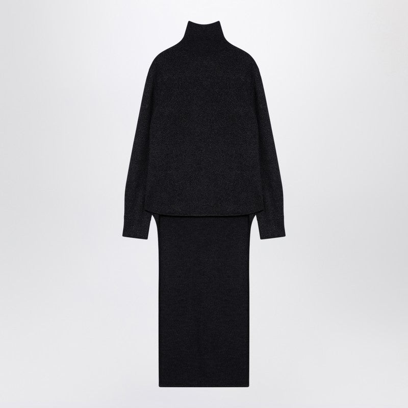 Givenchy Dark Grey Turtleneck With Drawstring Women