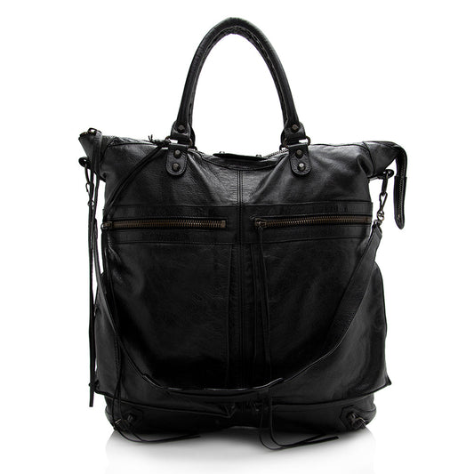 Balenciaga Agneau Oversized Square Tote (SHF-21604)