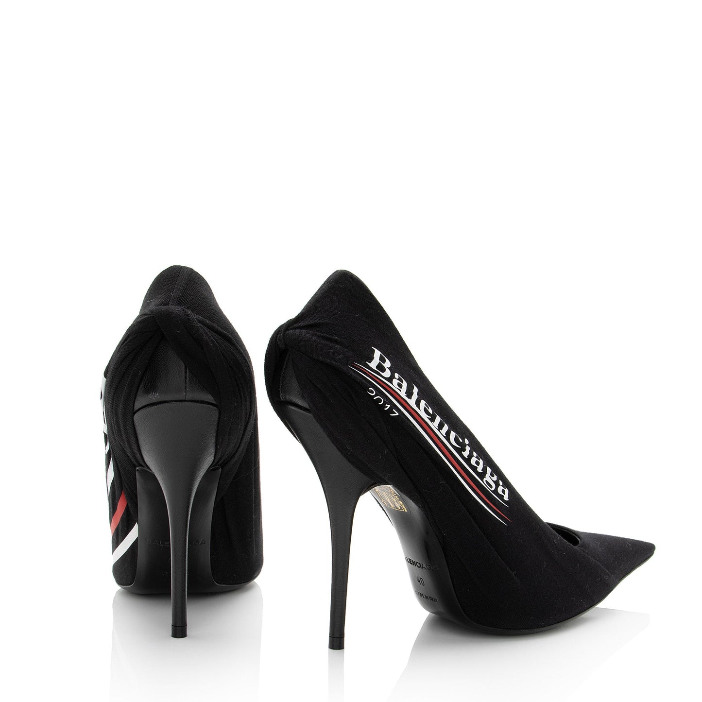 Balenciaga Jersey Logo Knife Pumps - Size 10 / 40 (SHF-klSg57)