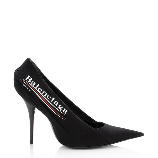 Balenciaga Jersey Logo Knife Pumps - Size 10 / 40 (SHF-klSg57)