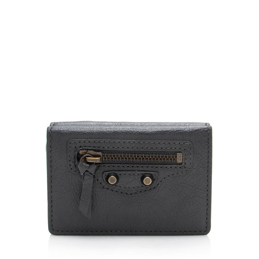 Balenciaga Leather Mini City Wallet (SHF-13620)