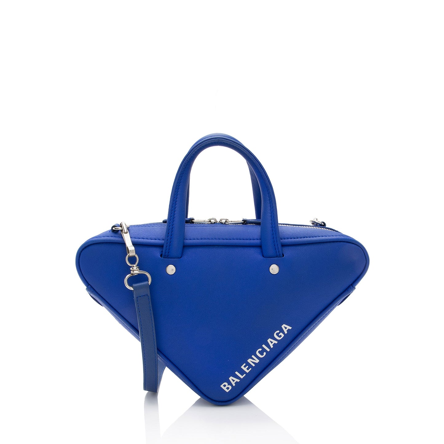 Balenciaga Leather S Triangle Satchel (SHF-0uqYoH)