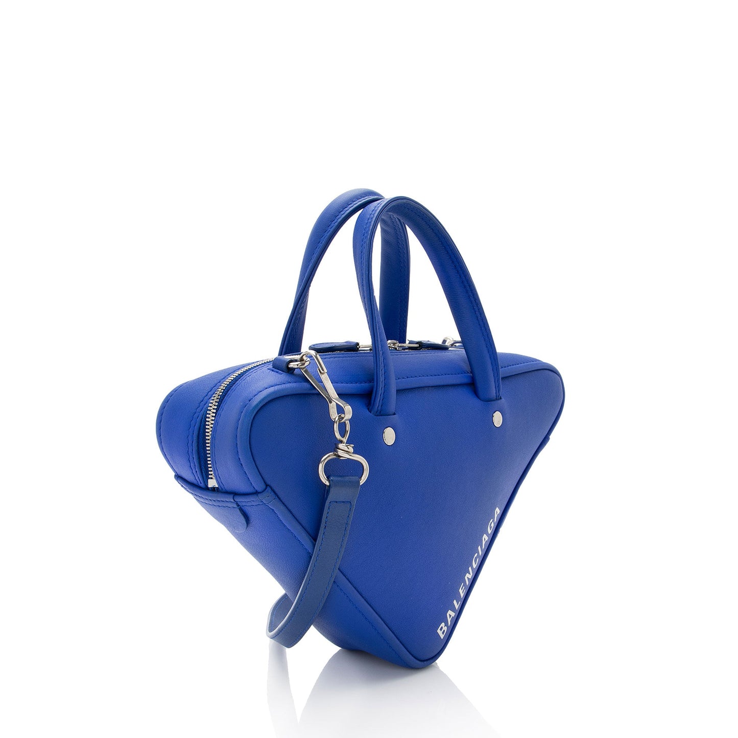 Balenciaga Leather S Triangle Satchel (SHF-0uqYoH)