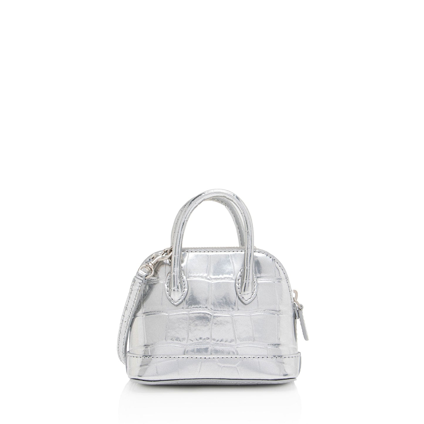 Balenciaga Metallic Croc Embossed Ville Mini Top Handle (SHF-Ayu5RO)