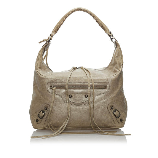 Balenciaga Motocross Classic Day Leather Hobo (SHG-33963)