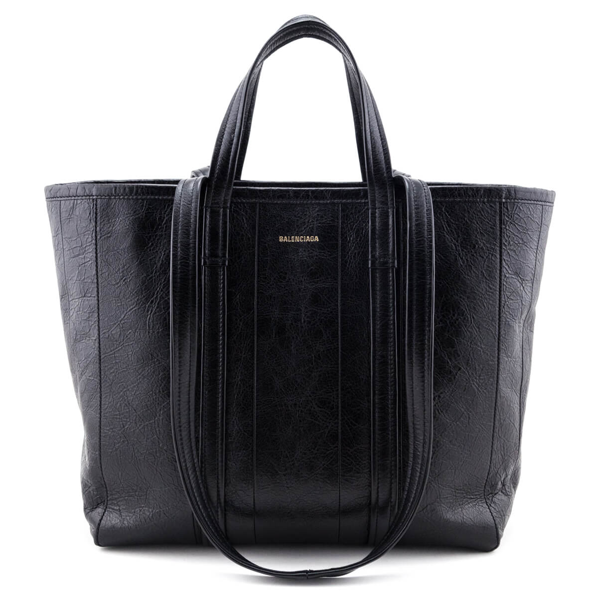Balenciaga Black Agneau Medium Barbes East West Tote