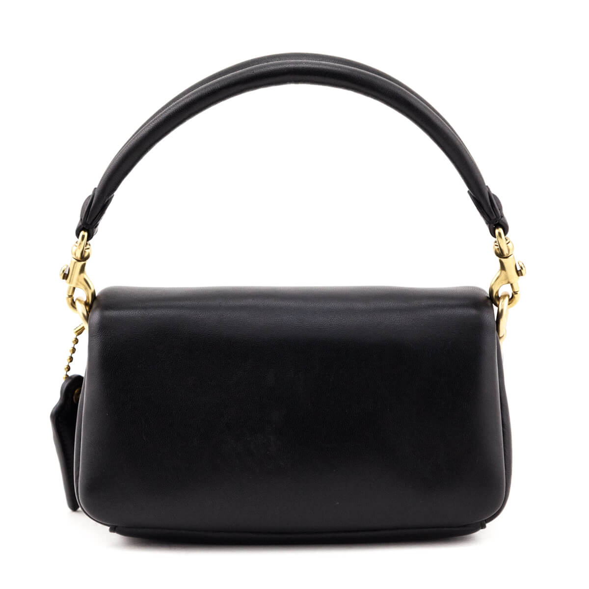 Coach Black & Brass Nappa Pillow Tabby 18