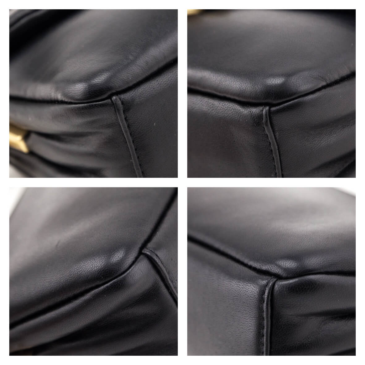 Coach Black & Brass Nappa Pillow Tabby 18