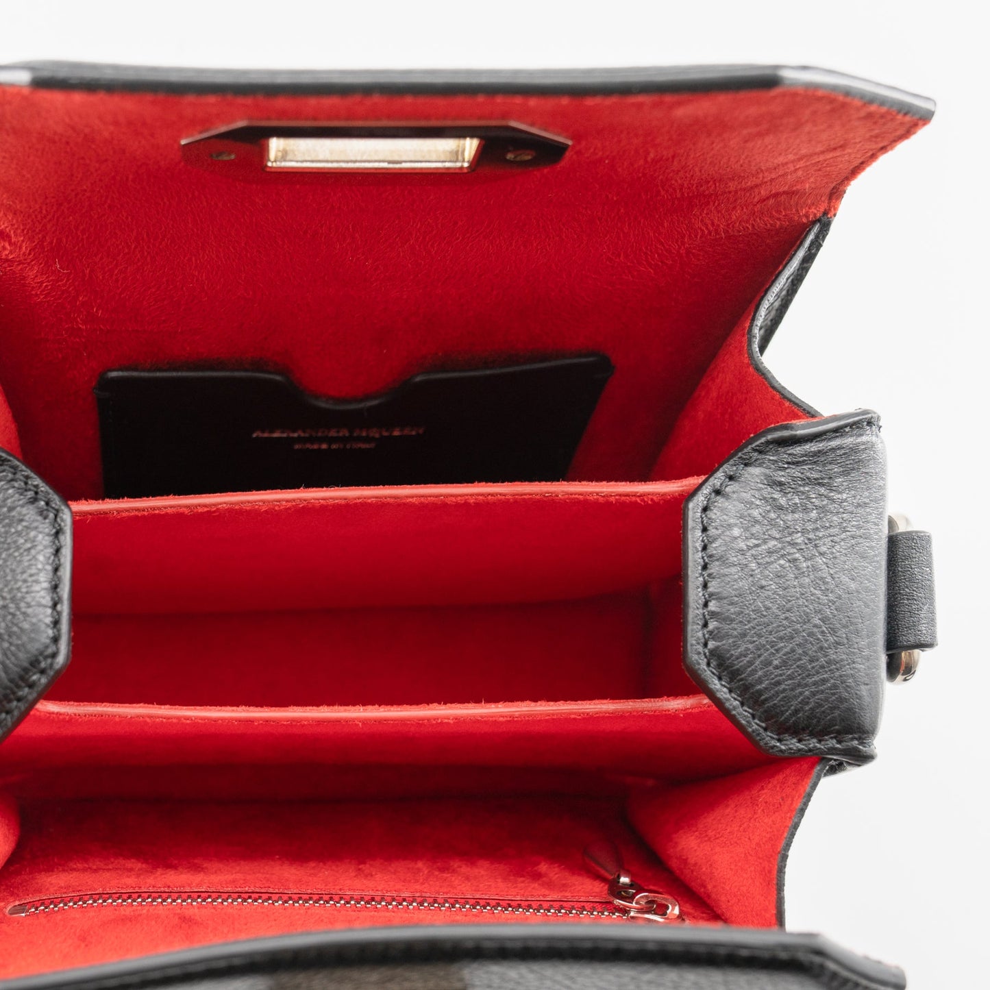 ALEXANDER MCQUEEN Grained Calfskin Studded Box Shoulder Bag 16 Black