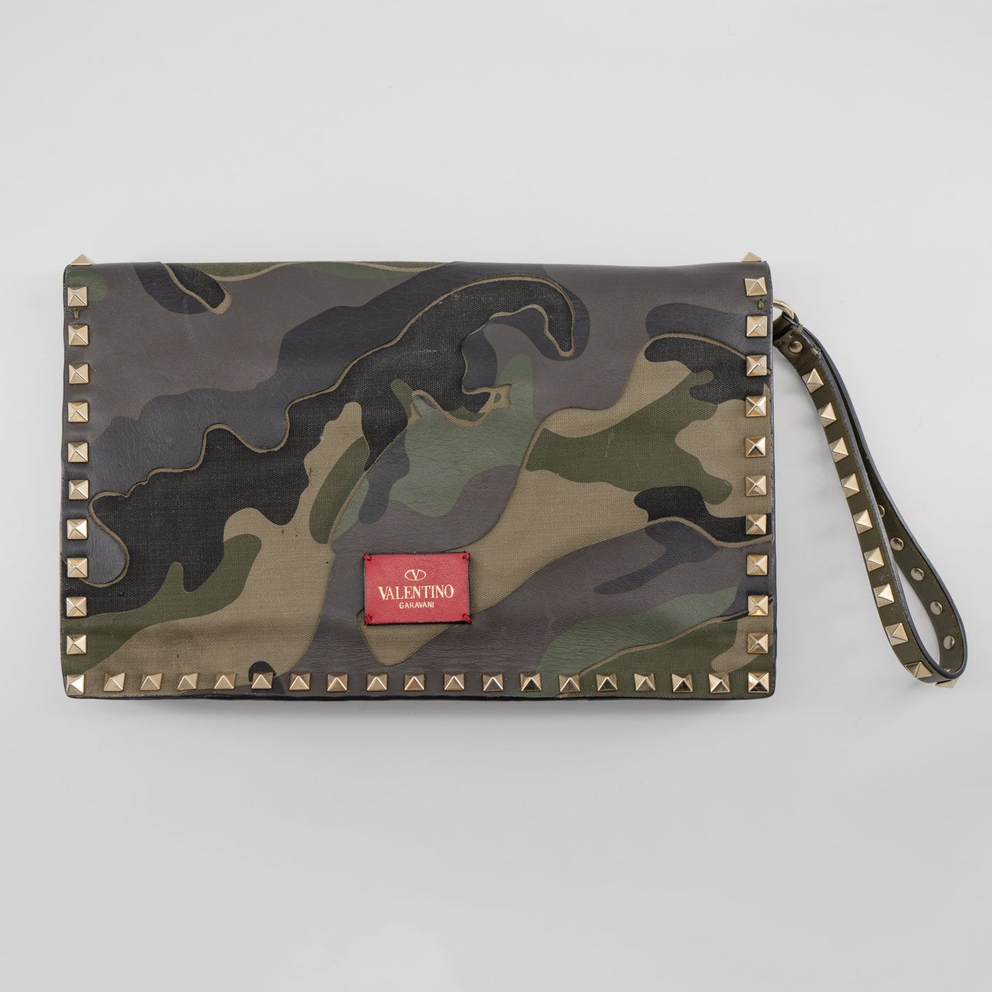 Valentino Bag Rockstud Camouflage Clutch