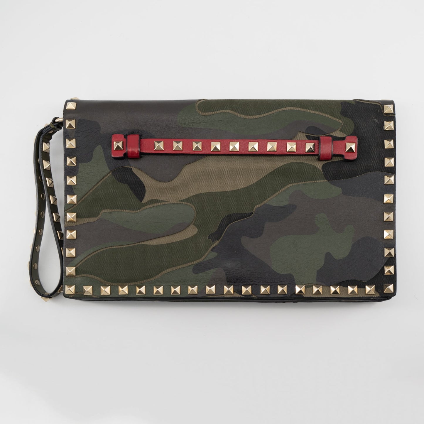 Valentino Bag Rockstud Camouflage Clutch