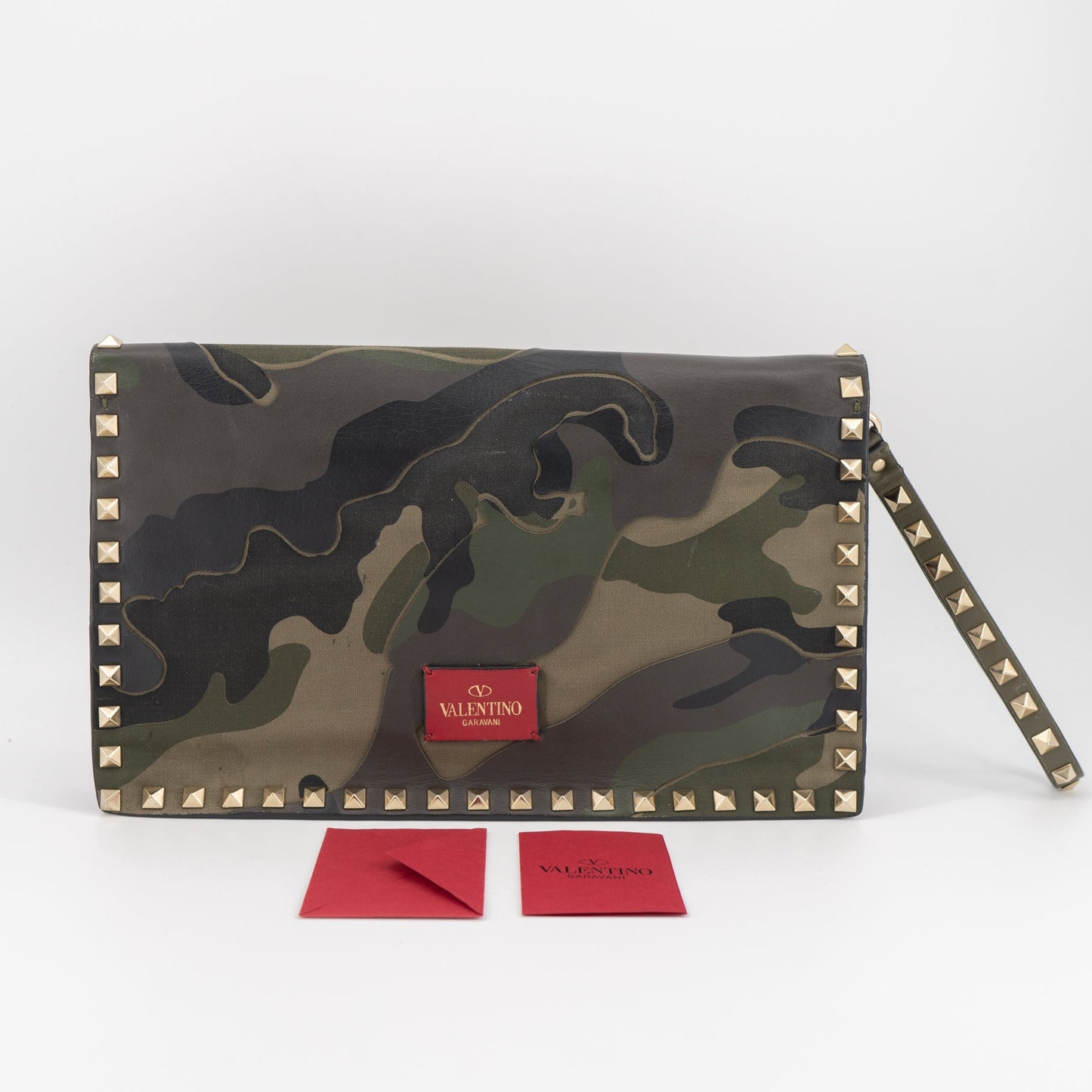Valentino Bag Rockstud Camouflage Clutch