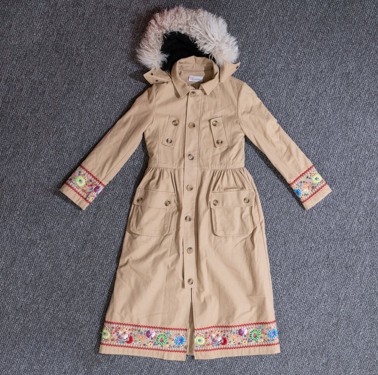 Red Valentino embroidery long coat TWS