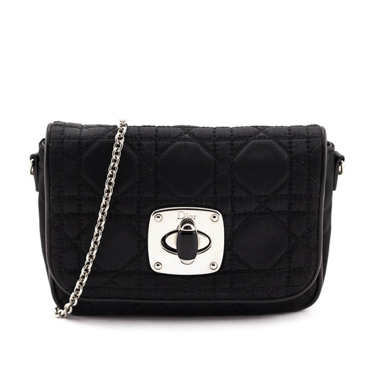 Dior Black Nylon Cannage Mini Crossbody