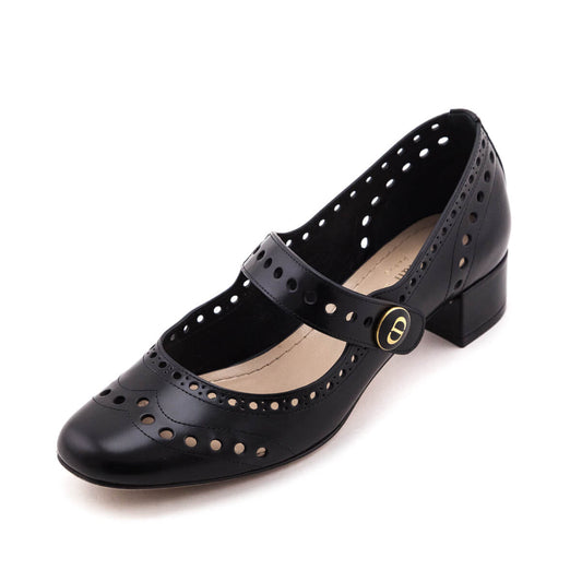Dior Black Teddy D Mary Jane Pumps Size US 5.5 | EU 35.5
